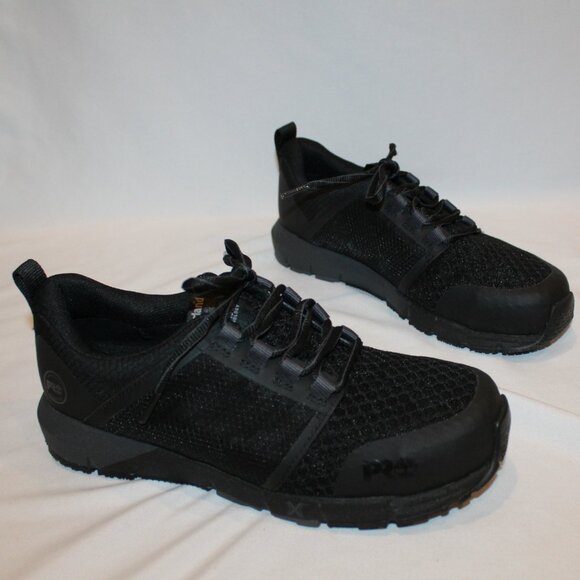 NIB WOMEN'S TIMBERLAND PRO SAFETY COMPOSIT TOE RADIUS WORK HIKING SHOES BLACK - Picture 3 of 6